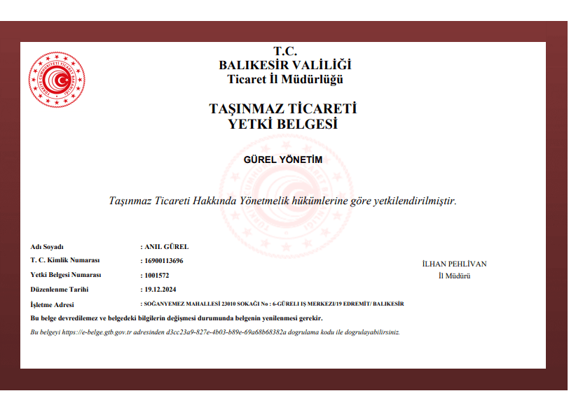 Yetki Belgesi Önizleme